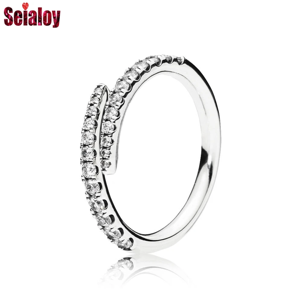 

SEIALOY Dropshipping Fashion Meteor Flash Zircon Pandora Rings For Women girl Friendship Memorial Jewelry Ring Gift