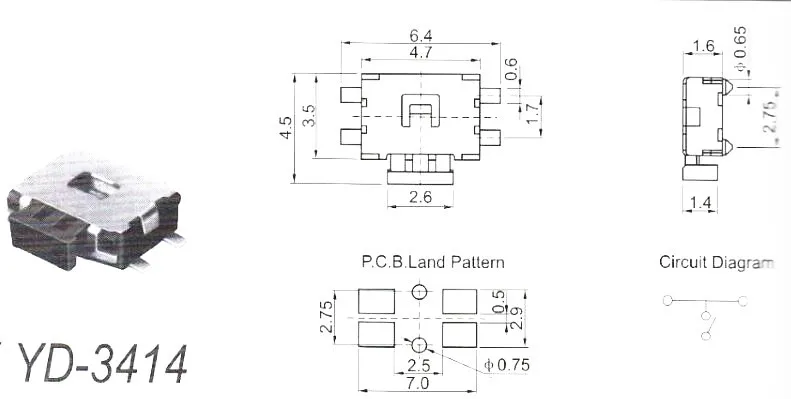 10 шт. микропереключатель smd 4pin кнопочный переключатель для мобильного телефона