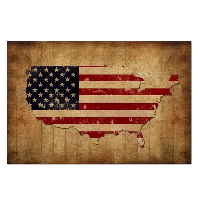 vintage usa map with