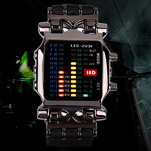 Лидер продаж Новое поступление популярные цифровые часы Uisex с квадратным циферблатом светодиодный пластиковый ремешок повседневные спортивные наручные часы 5V5U