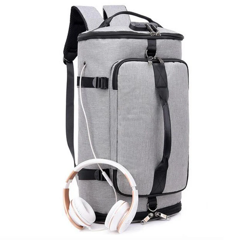 Ozuko большой емкости мужские Backapck водостойкие USB зарядка модный рюкзак для ноутбука дорожные сумки на плечо Противоугонный Пароль замок