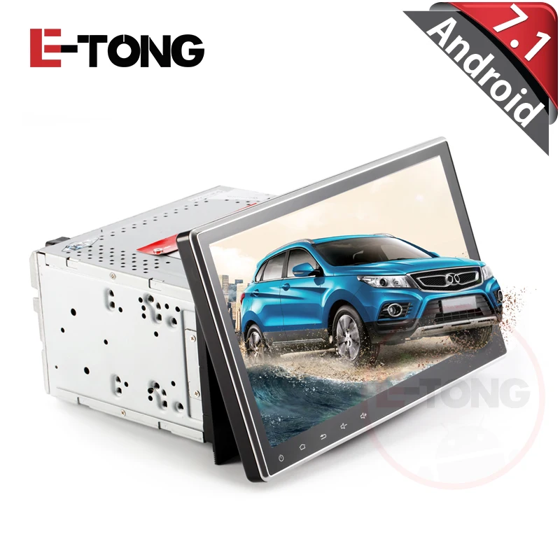 Android 7.1 4 ядра 10.1 дюймов двойной 2din 1024*600 автомобилей GPS DVD плеер Bluetooth стерео Sat Nav USB