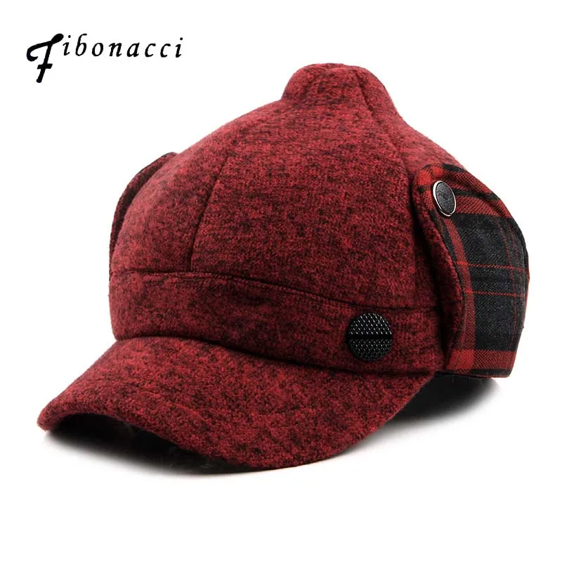 

Fibonacci 2017 New Pointy Baseball Cap Nylon Fabric Winter Ear Flap Warm Fashion High Quality Youth Men Women Hat