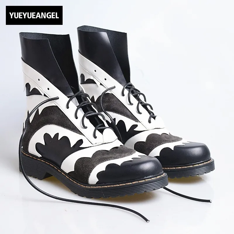 Top Brand 100% Real Leather Ankle Boots Women Winter Casual Mixed Color Lace Up Ladies Platform Martin Boots Zapatos Plus Size Top Brand 100% Real Leather Ankle Boots Women Winter Casual Mixed Color Lace Up Ladies Platform Martin Boots Zapatos Plus Size