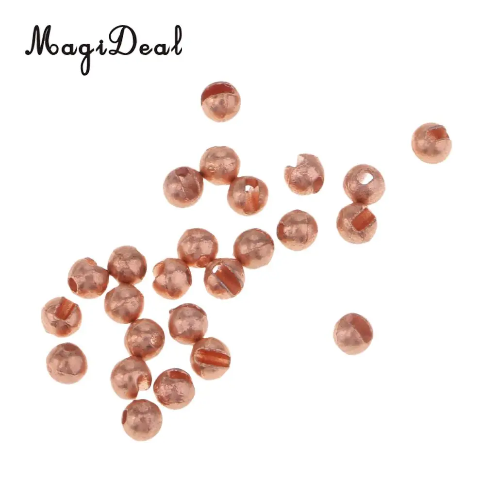 25pcs//lot Slotted Tungsten Beads Fly Tying Beads 2mm-4mm Fly Tying Materials