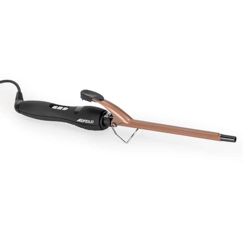 Hair Curler Aofeilei 9mm curling iron Hair waver Pear Flower Cone Ceramic curling wand roller beauty Salon Hair Curlers