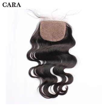

Body Wave Silk Base Lace Closure 4x4 Brazilian Virgin Hair Lace Closure Pre Plucked With Baby Hair Free Part Human Hair CARA