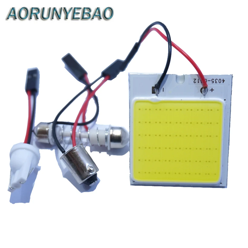 AORUNYEBAO 4X Белый T10 COB 48 светодиодов Festoon C3W C5W W5W BA9S лампы для салона автомобиля