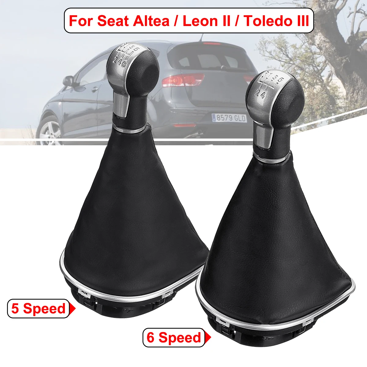 5/6 Speed Manual Car Gear Shift Knob Shifter Lever Gaiter Boot Cover