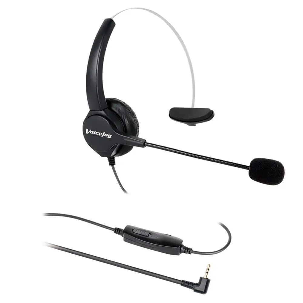 2.5mm jack headset Volune Mute for Panasonic Cordless Phones and