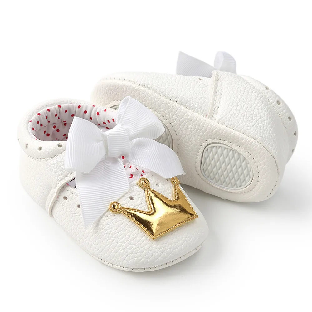 

2019 Spring Autumn Girls Shoes Baby Sneakers Children Casual Shoes Fashion Bow-knot Glitter Leather Non-slip Flat Princess Shoes