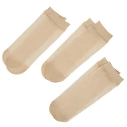 3 пары эластичный тонов кожи эластичные женские носки до лодыжки