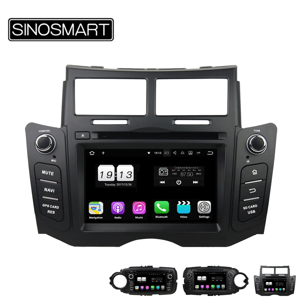 

SINOSMART Android 9.0 4G RAM 8 core CPU Car DVD GPS Navigation player for Toyota Yaris 2005-2013 No Canbus
