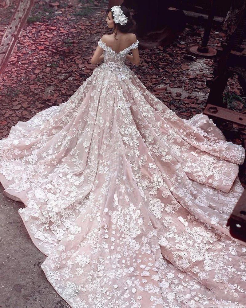 elie-saab-off-shoulder-blush-church-train-wedding-dresses-3d-floral-handmade-flower-dubai-arabic-bridal-wedding-gowns-high-quality