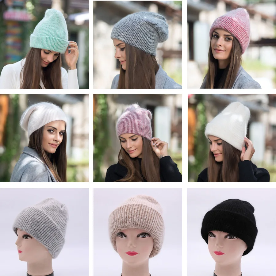 2017 New Autumn Winter Beanies Hats For Women Knitting Warm Wool Skullies Caps Ladise Hat Pompom Gorros (2)