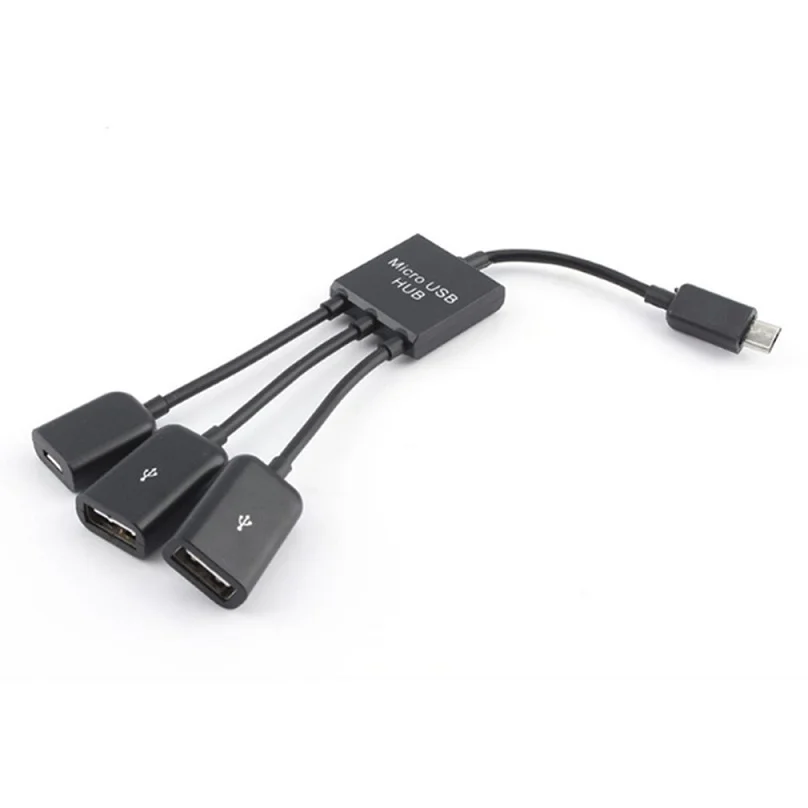 OTG 3/4 Port Micro USB Power Charging Hub Cable Spliter Connector Adapter For Smartphone Computer Tablet PC Data Wire - Цвет: 3 Port