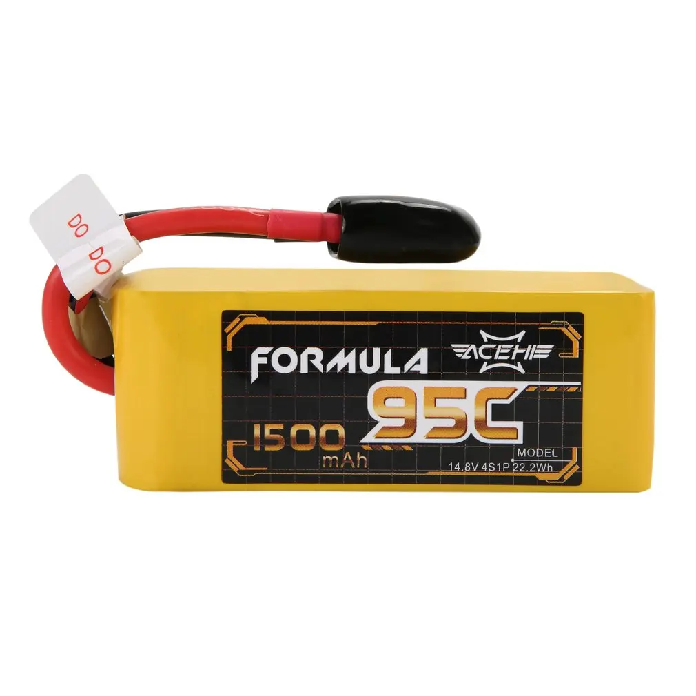 1500mAh 95C 14.8V 4S1P 22.2Wh Capacity Lightweight High Rated Racing Series Lipo Battery With XT60 Plug For FPV Racing Model Toy