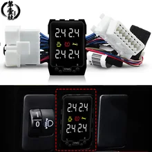 Автомобильный ЖК-дисплей цифровой датчик давления в шинах OBD TPMS встроенный авто Безопасность для Toyota Camry Prado Prius 2012- рейз 10-18