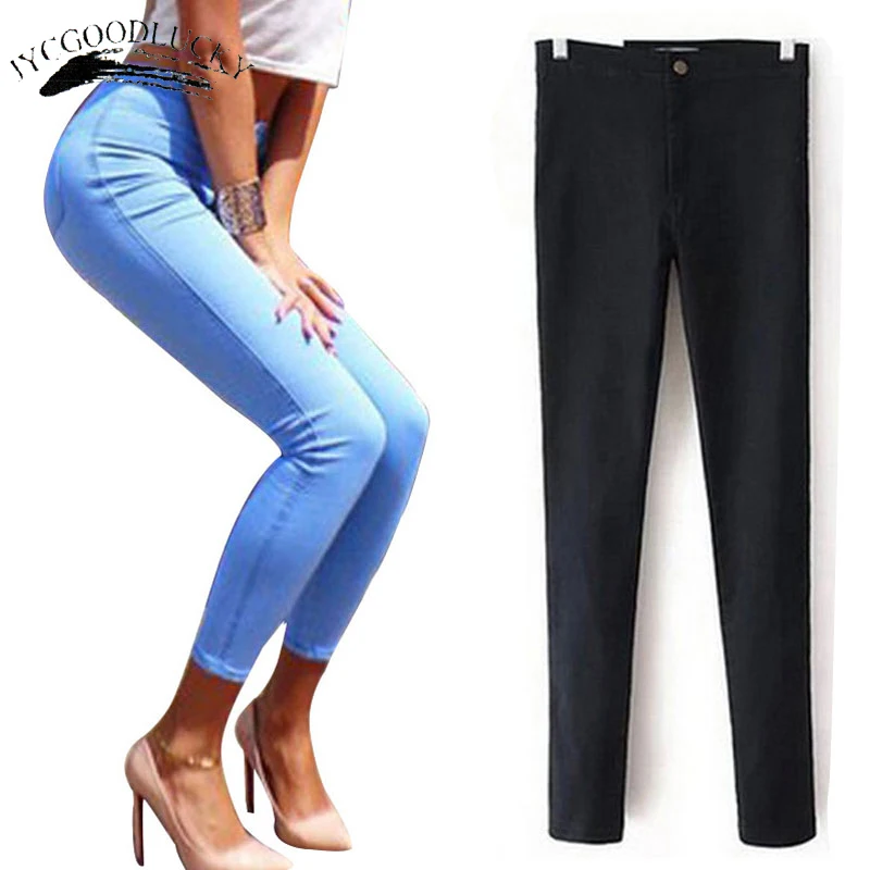 Jeans For Women Stretch Black Jeans Woman 2018 Pants Skinny Women Jeans With High Waist Denim Blue Ladies Push Up White Jeans