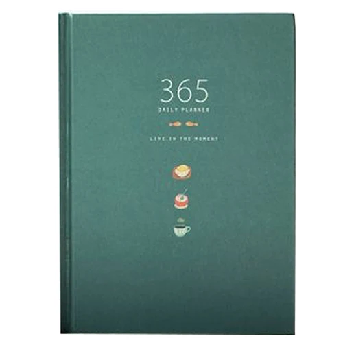 

365 days personal diary planner hardcover notebook diary office weekly schedule cute stationery(Dark Blue)
