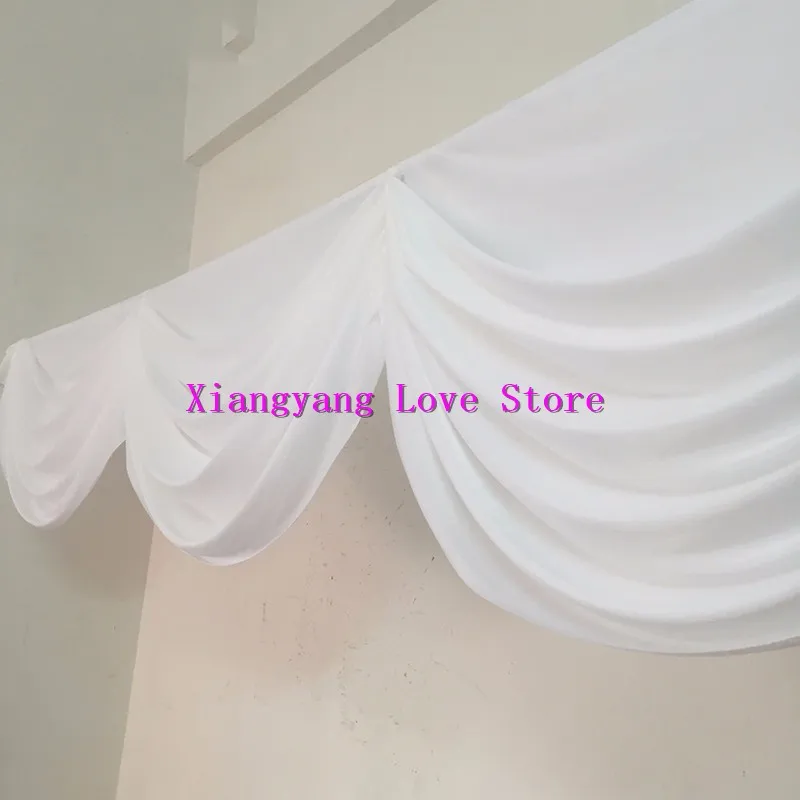 Swag прикрепить 6 м белый шелк свадебный фон декоративный свадебный фон шторы занавес