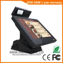 15 inch Supermarket Touch Screen Cash Register POS System with Customer display