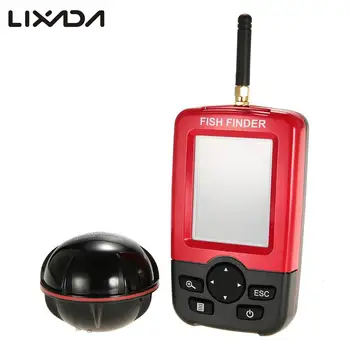 

Lixada Wireless LCD Fish Finder Transducer Fish Alarm Smart Depth 100 M Wireless Sonar Sensor echo sounder for Lake Sea Pesca