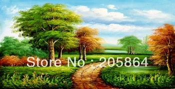 

Free shipping craft tapestry,scenery style fabric decorative picture,wall hinging 40x80cm Spring road