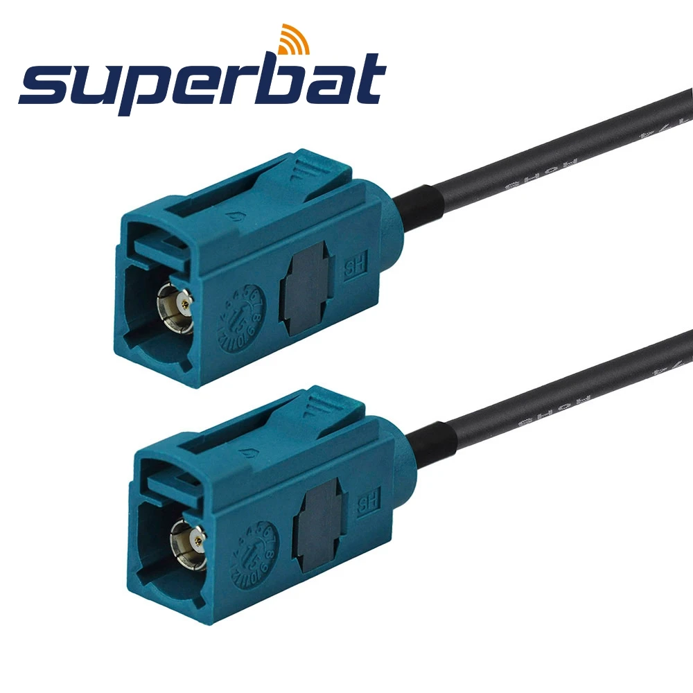 Superbat Fakra &quotZ&quot Джек прямо в женский прямой кабель Пигтейл RG174 15 см|jack jack|jack to jackjack