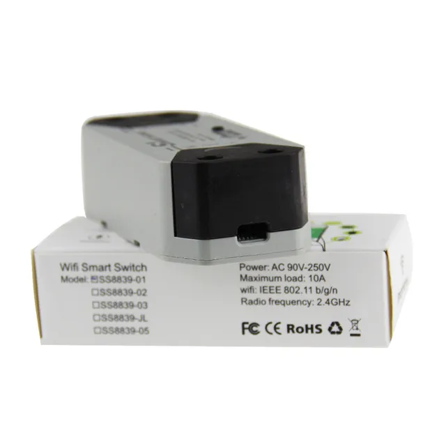 Frankever New Smart Breaker AC 90V-250V 10A APP Wifi Control Wireless Smart Switch Programmable Timer Voice Control  FK-CB10-2