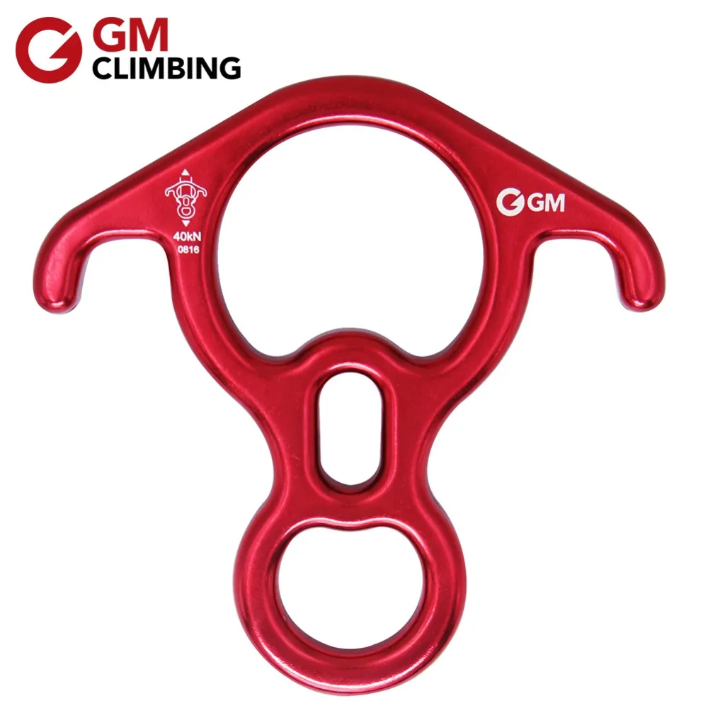

GM CLIMBING 40kN Figure 8 Descender Rappelling Rock Climbing Abseiling Belay Device Downhill Slow Down Descender