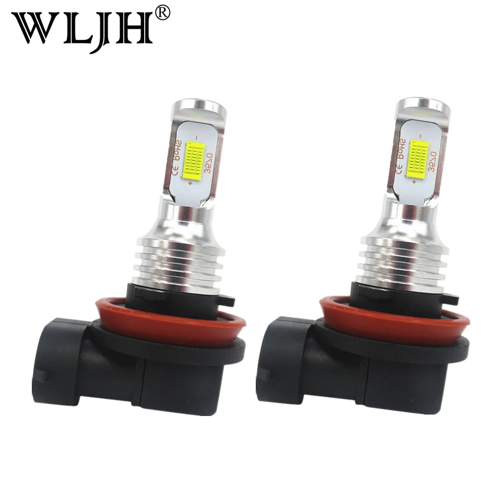 WLJH 2x Canbus H8 светодиодные лампы дневные ходовые DRL Противотуманные фары для Kia Rio Soul