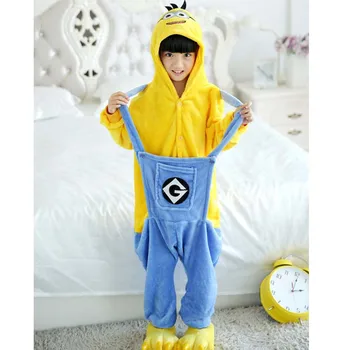 

Children Minions Blanket Overalls Jumpsuit Kids Pijama Animal Cosplay Costume Kigurumi Onesie Blanket Sleepers Pajamas Hooded