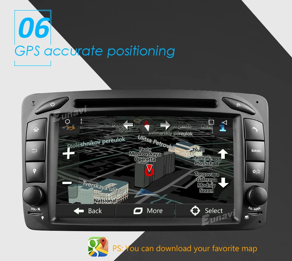 Sale Eunavi 7" 2 Din 1024*600 HD Octa Core 4GB 32GB Android 8.0 Car DVD GPS For Benz C-Class W203 W209 G-Class W463 A Class W168 Vito 10