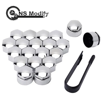 

NS Modify Car Styling Truck Tire Valve Stem Caps Wheel Nuts Covers Anti Theft 16Pcs 17mm Nut Caps 4Pcs 23.9mm Antitheft Nut Caps