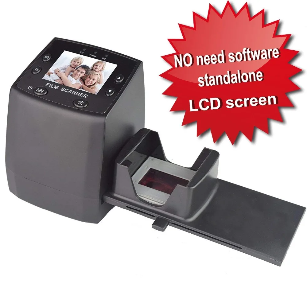 

Negative Film Scanner 5MP Resolution 35mm Mini Photo film Digital Converts LCD Slide 2.4 inch TFT for Picture US / EU Plug