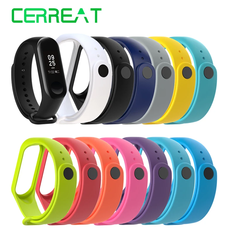 

Cerreat Replacement Band Strap For Xiaomi Mi Band 3 Colorful Silicone Wrist Strap For MI band 3 Smart Band Bracelet Accessories