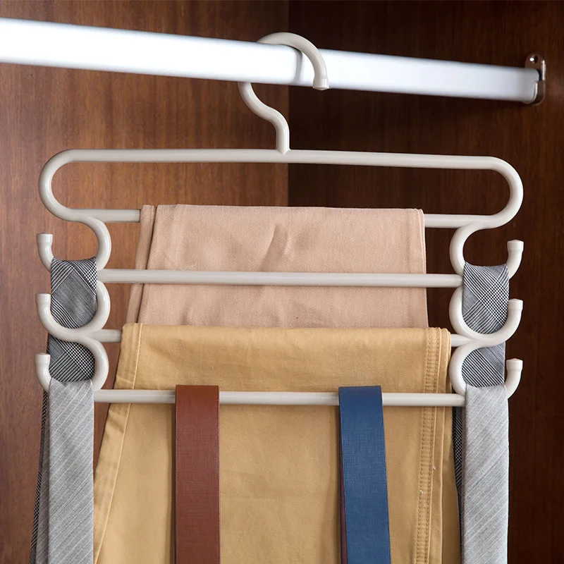 Anti slip trousers household wardrobe pants hanging multi layer scarf hanger hanging pants