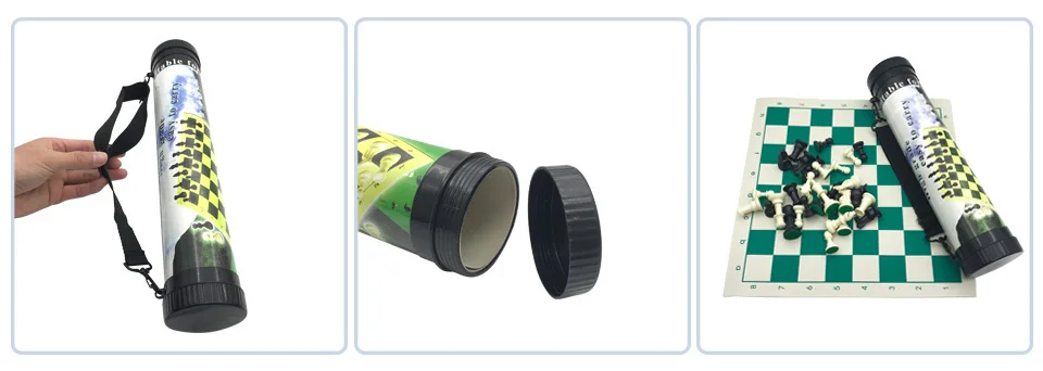 2  (9)Yernea High-quality Chess Games Set Portable Outdoor Sports Chess Games Shoulder Straps Travel Plastic Chess Pieces