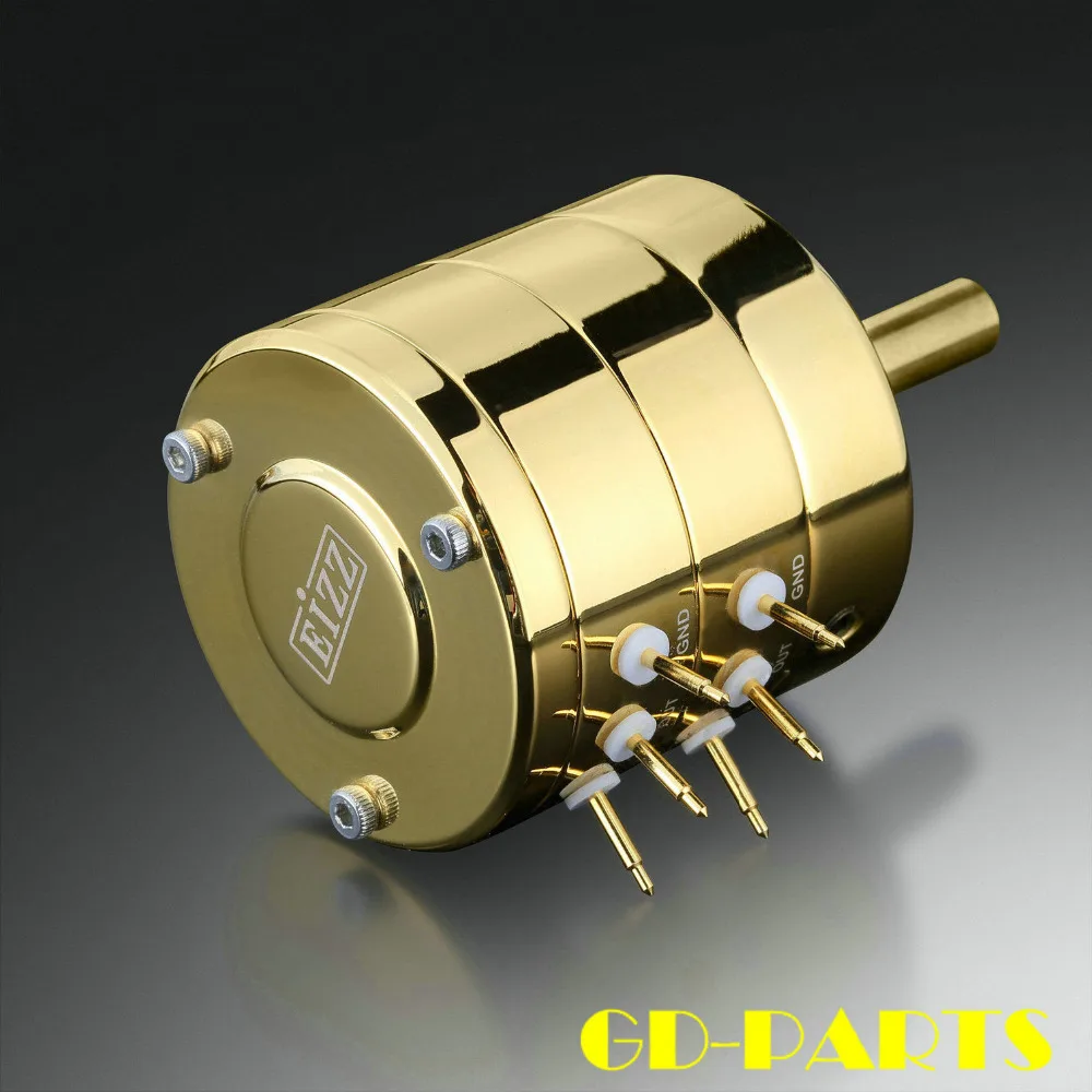 US $115.00 EIZZ Premium Gold 24Step Stereo Attenuator Volume Potentiometer 10K 100K 250K ARMS Resistor For HIFI AUDIO Vintage Tube AMP DIY