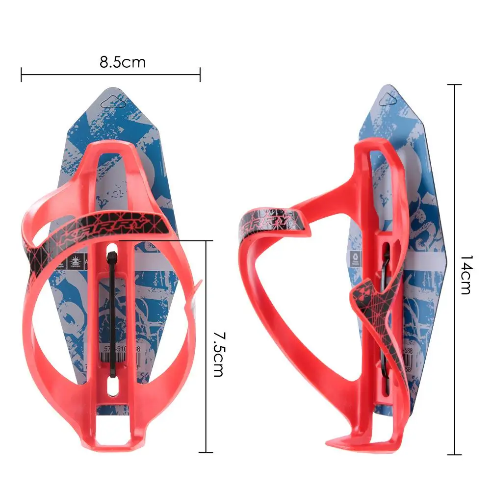 Бутылка для воды из поликарбоната, клетка для горного/дорожного велосипеда, держатель для бутылки, велосипедная клетка для бутылки, чашка для воды, чайник, аксессуары - Цвет: Красный