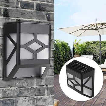 

1/2/4/6/8/12Pcs Outdoor Solar Powered LED Wall Mount Light Garden Path Street Landscape Fence Yard Lamp Night Security Light