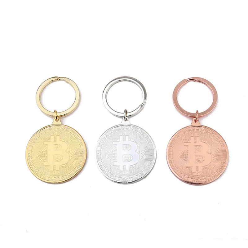 Crafts 1PCS Bitcoin Metal Keychain Bitcoin commemorative coins Medal Keychain Collectible Gift Home Accessories Pendant Crafts 1PCS Bitcoin Metal Keychain Bitcoin commemorative coins Medal Keychain Collectible Gift Home Accessories Pendant