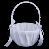 Love Case Satin Basket Storage Flower Girl Basket Container Wedding Basket Flower Girl Basket For Ceremony Wedding Decoration 1