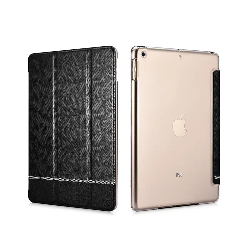 (Черный) XOOMZ бренд для iPad 9 7 2017 чехол PU кожаный Фолио сплайсинга Сияющий складной