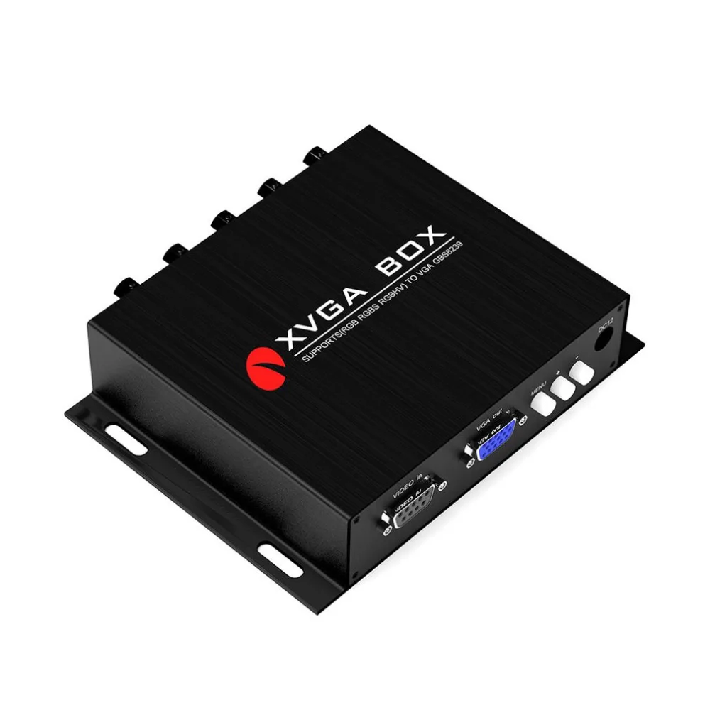 

XVGA Box RGB to VGA Converter Portable Industrial Monitor Video Converter Compact Black Power Adapter US Plug Hot Dropshipping