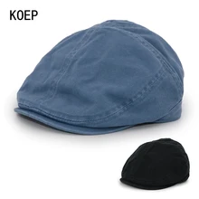Мужские береты KOEP в британском стиле ретро, полностью закрывающие бейсболки в стиле кэжуал Кепка Gorras Planas one, хлопковая плоская кепка, мужские береты, шапки