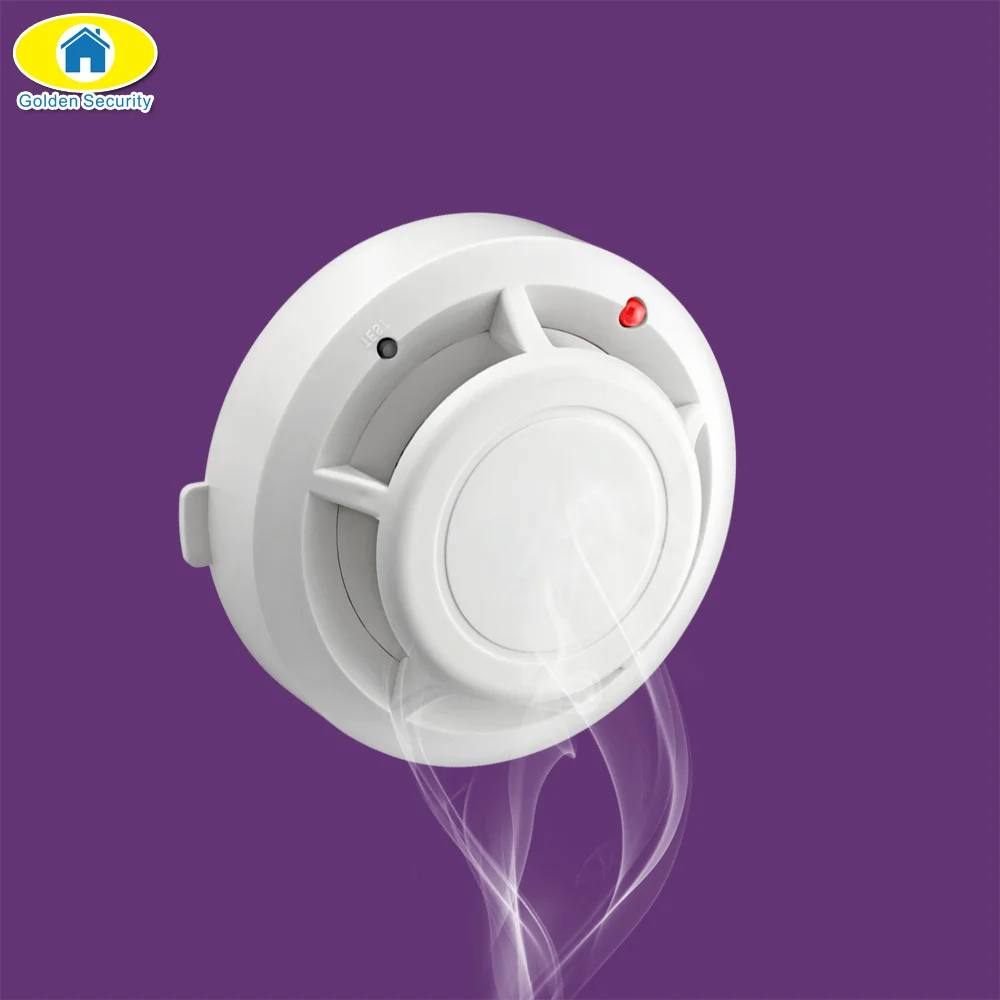 

Golden Security Wireless Fire Smoke Sensor Detector Burglar KERUI Alarm System Industrial Security Alarm Accessories