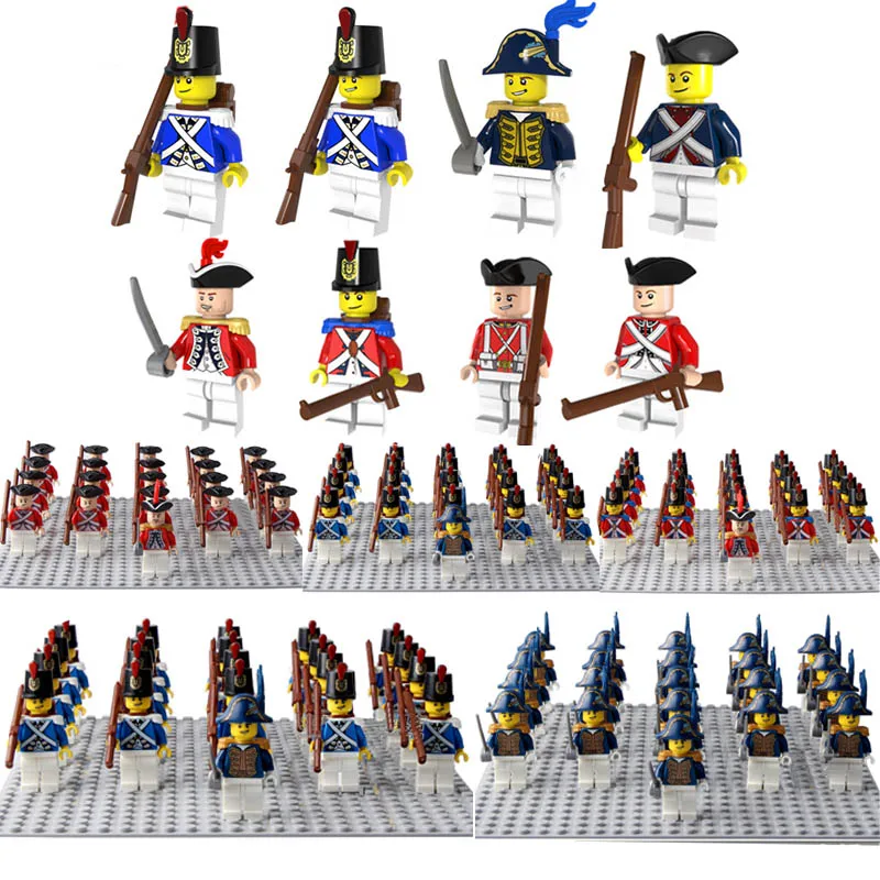 

21pcs/lot Sea British Army Soldier MINIFiguresINGL Building Block Gun Weapons Toy Military LegoINGlys Military Toys for Children