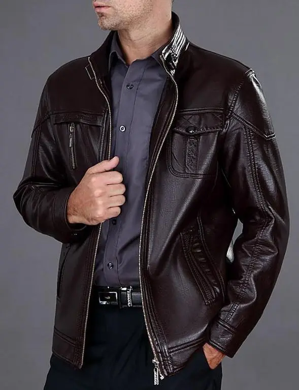 2016 New font b Leather b font font b Jacket b font Men Autumn And Winter